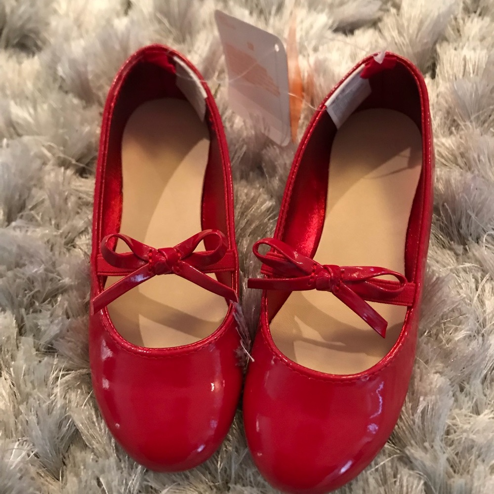 Red Gymboree patent leather flats